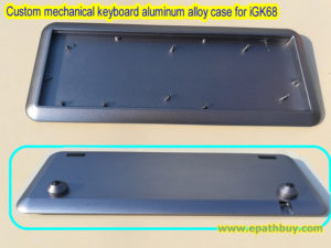 Custom mechanical keyboard case – 2018 arc CNC anodized aluminum alloy case for iGK68
