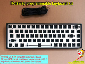 Hot swap programmable mechanical keyboard barebone kit iGK68xs (GK68xs),16.8M RGB backlight, best buy 60% compact hot swap mx switch keyboard kit, custom DIY keyboard kit