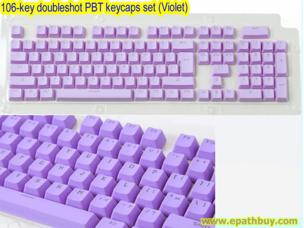 106-key doubleshot PBT keycaps set(Violet)