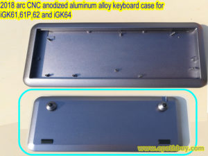 Custom 2018 arc CNC anodized aluminum alloy mechanical keyboard case for iGK61, iGK61P, iGK62 and iGK64