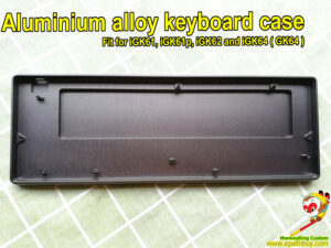 Metal keyboard case (aluminium alloy, silver-gray) for iGK6X mechanical keyboard – iGK61, iGK61p, iGK62 and iGK64 ( GK64 )