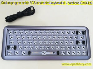 Custom programmable RGB mechanical keyboard DIY kit: hotswap PCB, build your own keyboard