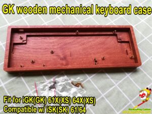 Custom wooden mechanical keyboard case for USB wired keyboards iGK61X(GK61X), iGK64X(GK64X), Bluetooth keyboards iGK64XS-bt(GK64XS), compatible w/ optical switch keyboards iSK61(SK61), iSK64(SK64)