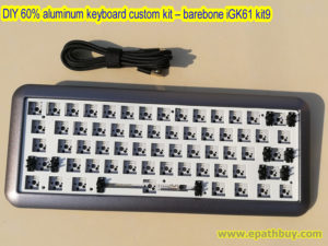DIY 60% keyboard custom kit，2018 arc aluminum case，full rgb backlit, hotswap PCB