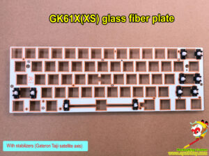 GK61X glass fiber plate, GK61XS mechanical keyboard plate, fit for iGK61X, iGK61XS-bt (GK61X,GK61XS) PCB,compatible w/ some GH60 cases