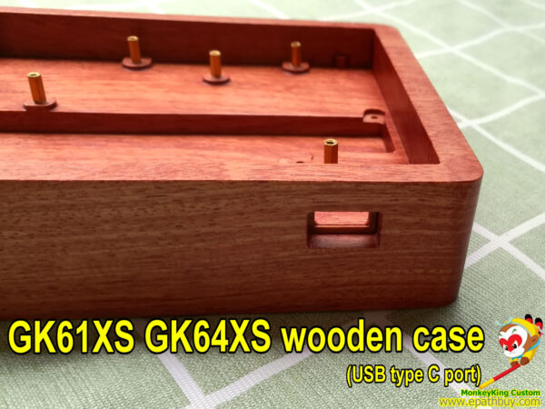 GK61XS GK64XS wooden keyboard case USB type C port