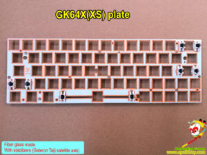 GK64X fiber glass plate with stabilizers (Gateron Taiji satellite axis),GK64XS plate, custom GK64X(XS) keyboard parts
