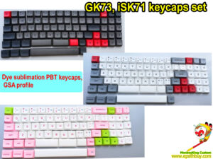 GK73 keycaps set, iSK71 key caps, custom pbt keycap, best buy 2021
