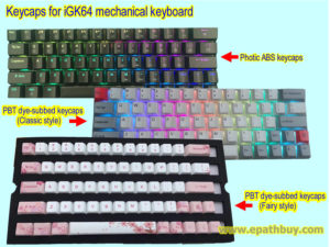 Keycaps for iGK64 mechanical keyboard