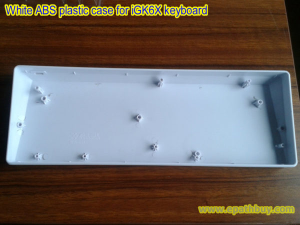 White ABS plastic case for iGK6X keyboard
