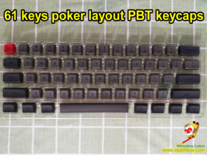 Custom 61 keys pbt keycaps set, fit for 60% poker layout mechanical keyboard, iGK61(GK61),GH60...