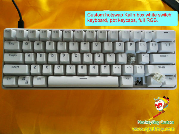 hot swap kailh box white switch keyboard, hot swap mx keyboard, HSMX keyboard