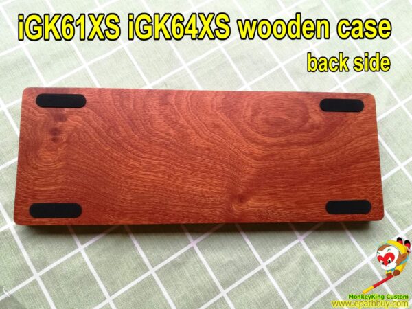 Custom hot swap mechanical keyboard iGK61XS iGK64XS wooden case back side
