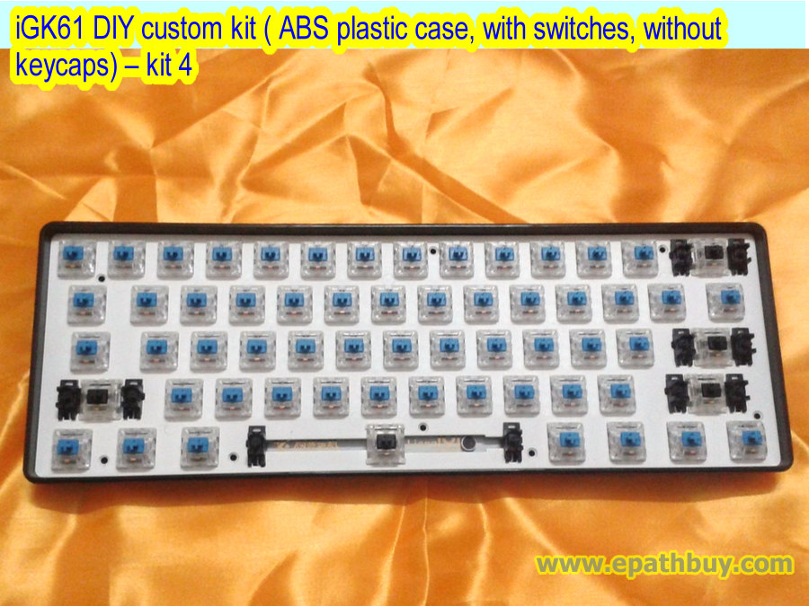 Igk61 Diy Custom Kit Abs Plastic Case With Switches Without Keycaps 4 Mechanical Keyboards Group - Diy Mechanical Keyboard Cover
