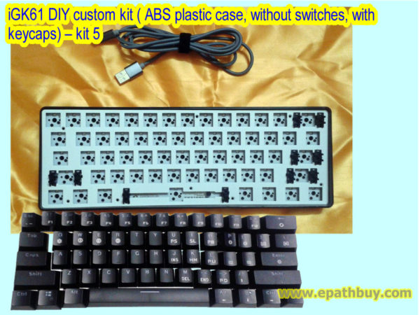 iGK61 DIY custom kit ( ABS plastic case, without switches, with keycaps) – kit 5