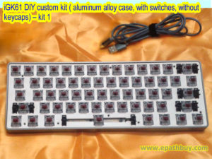 iGK61 DIY custom kit ( aluminum alloy case, with switches, without keycaps) – kit 1