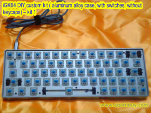 iGK64 DIY custom kit ( aluminum alloy case, with switches, without keycaps) – kit 1