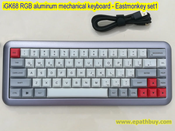 iGK68 RGB aluminum mechanical keyboard - Eastmonkey set1，68-key hot swappable keyboard