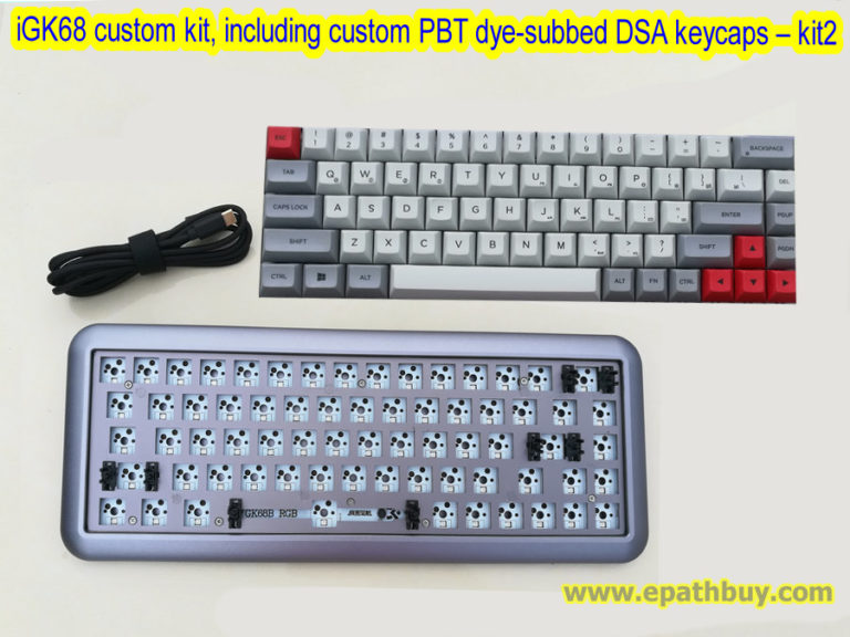 iGK68 custom aluminum mechanical keyboard diy kit, 68key RGB pcb