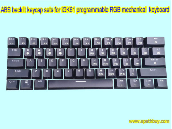 ABS backlit Keycap sets for iGK61 programmable mechanical keyboard (60% keyboard)