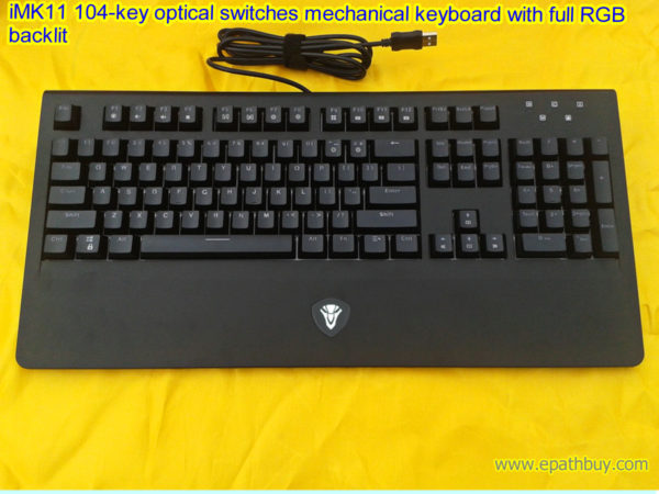 iMK11 104-key optical switches mechanical keyboard with full RGB backlit