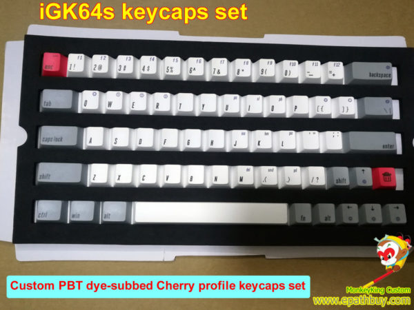 Custom mechanical keyboard keycaps for iGK64S (GK64S): pbt dye-subbed Cherry profile