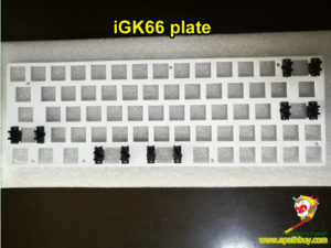 Custom iGK66 (GK66) mechanical keyboard plate with stabilizer