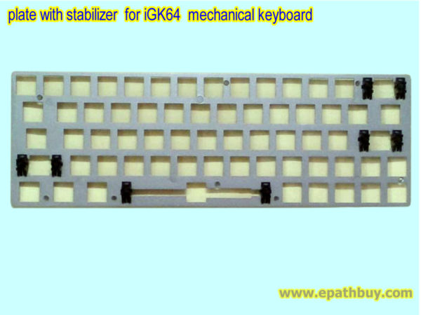 plate with stabilizer for iGK64 mechanical keyboard