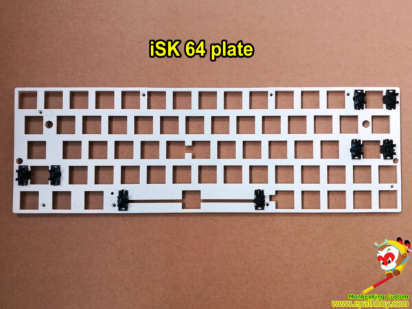 iSK64 plate with stabilizer, custom mechanical keyboard plate, DIY 60% 64 keys optical keyboard parts