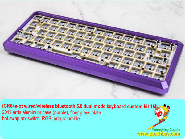 iGK64s-bt wired/wireless bluetooth 5.0 dual mode keyboard custom kit
